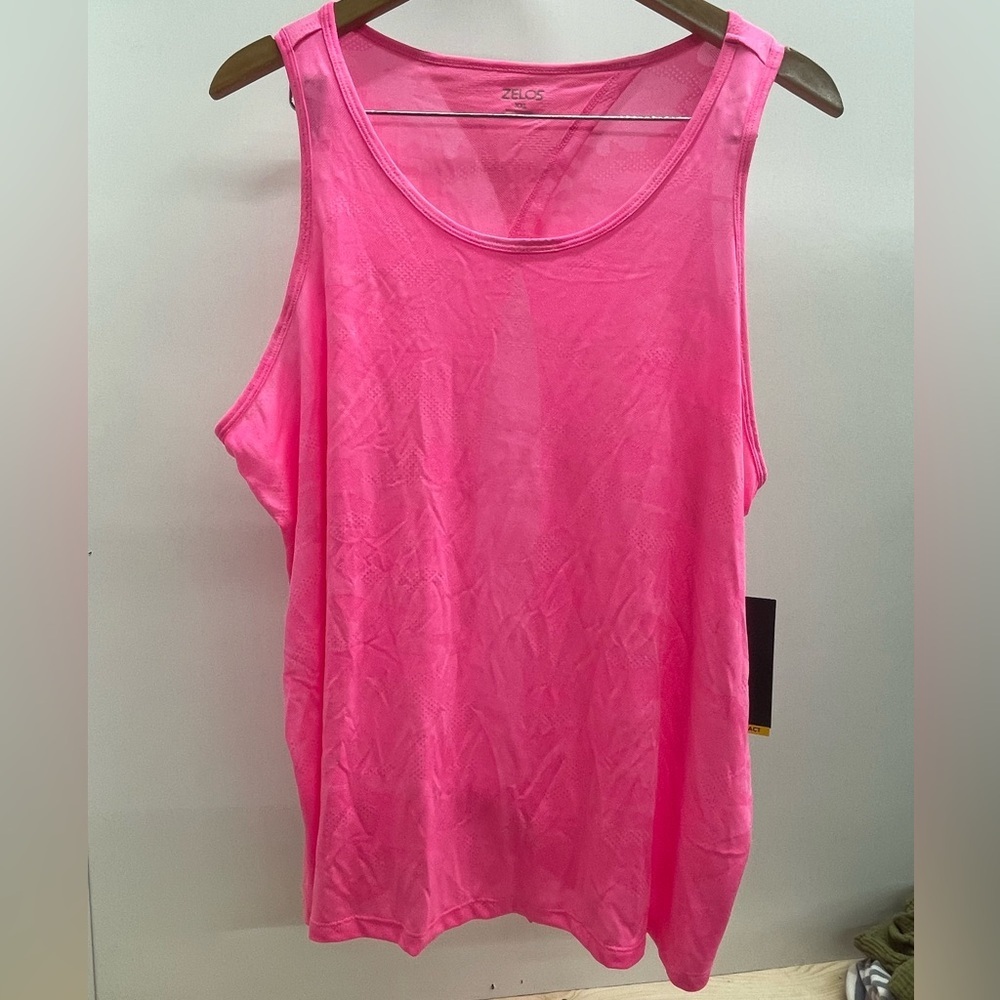 ZELOS Women's Bright Pink Tank Top‎